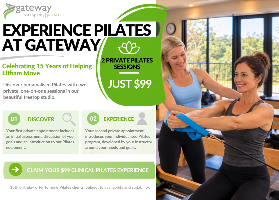 Gateway Pilates 15th Anniversary Special - 2 private sessions for $99